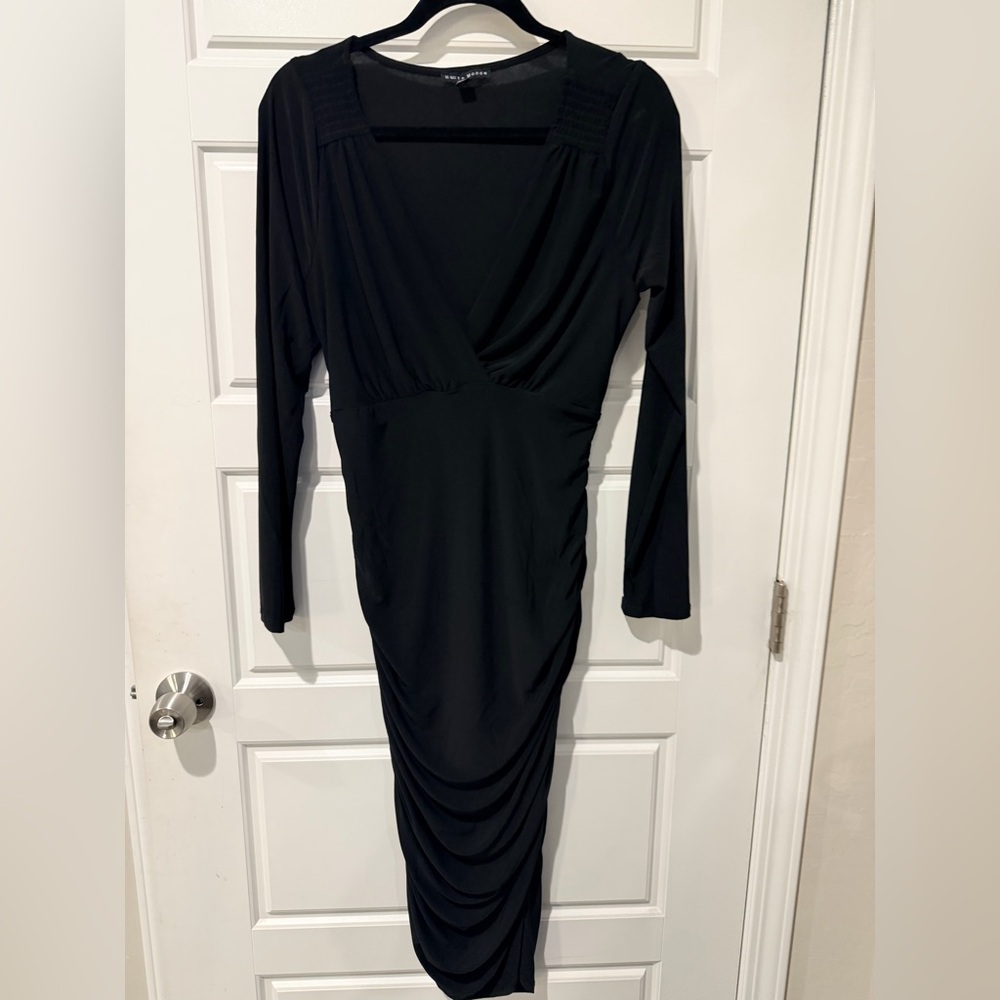 Haute Monde Black Long Sleeve Dress